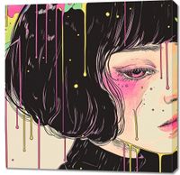 Obraz 90x90cm Strugi Kolorów