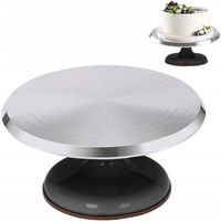 DUŻA PATERA OBROTOWA TALERZ METALOWA PROFESJONALNA NA TORT CIASTO Ø 25 cm