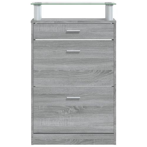 Szafka na buty, szary dąb sonoma, 63x24x104 cm na Arena.pl