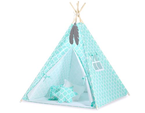 Dwustronna mata do tipi- Chevron miętowy na Arena.pl