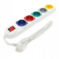 Przedłużacz 5m listwa 5 gniazd z włącznikiem KD4010