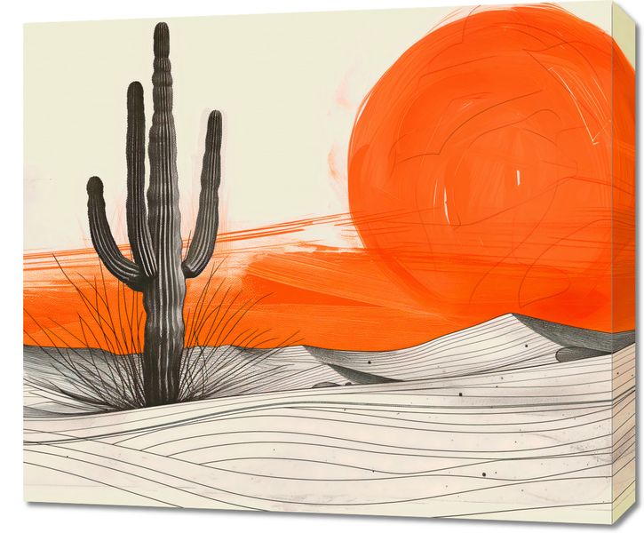 Obraz 70x60cm Kaktus Saguaro zdjęcie 1
