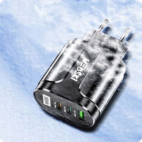 SIECIOWA ŁADOWARKA 3 PORTY USB 58W 2xUSB-C PD 20W +USB QuickCharge 3.0 18W na Arena.pl