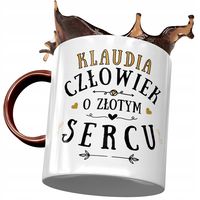 Kubek Bordowy Dla Klaudii Koleżanki Żony Prezent Z Nadrukiem Ze Zdjęciem