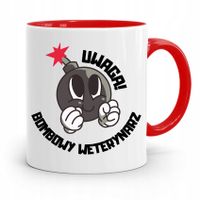 Kubek Czerwony Weterynarza Bombowy Weterynarz Z Nadrukiem Ze Zdjęciem