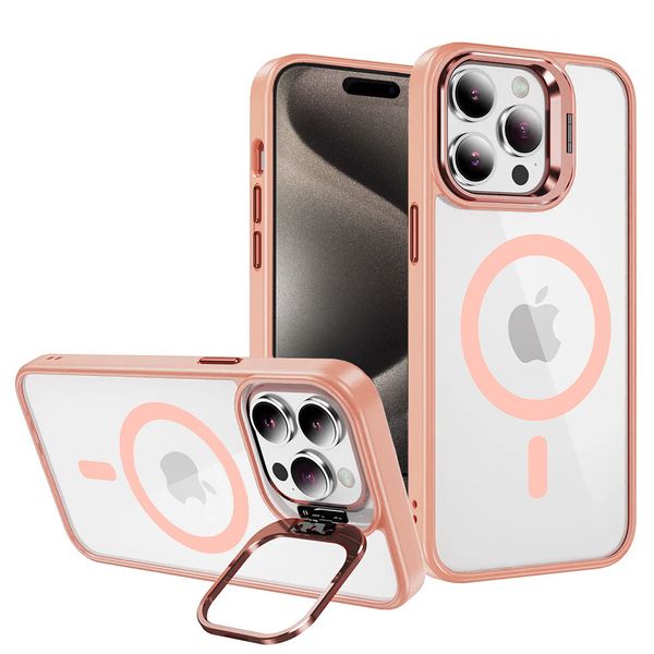 Tel Protect Kickstand Magsafe Case do Iphone 15 Pro Max jasnoróżowy zdjęcie 1