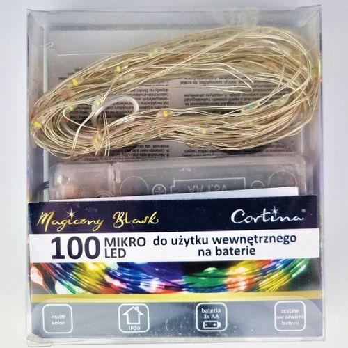 LAMPKI DRUCIKI 100 LED MULTI NA BATERIE MIKRO LED na Arena.pl