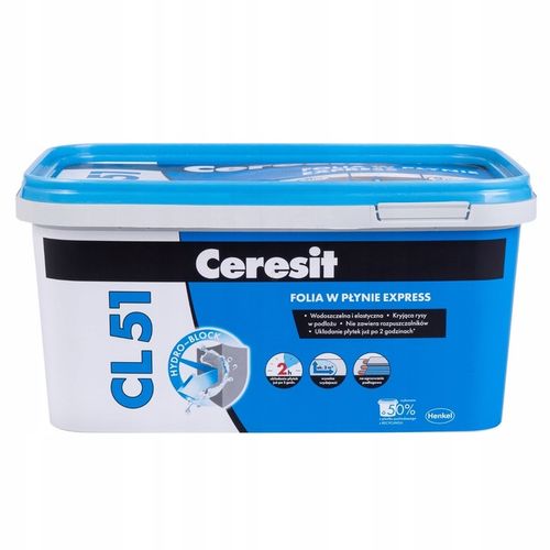 CERESIT FOLIA IZOLACYJNA W PŁYNIE CL 51 EXPRESS 1-K WYDAJNA GOTOWA 5KG na Arena.pl