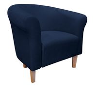 Fotel Milo Mikrofaza 16 granatowy nogi 15 buk