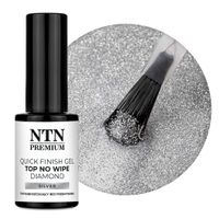 Top Quick Finish Gel Diamond Limited Edition no wipe NTN Premium Silver 7g