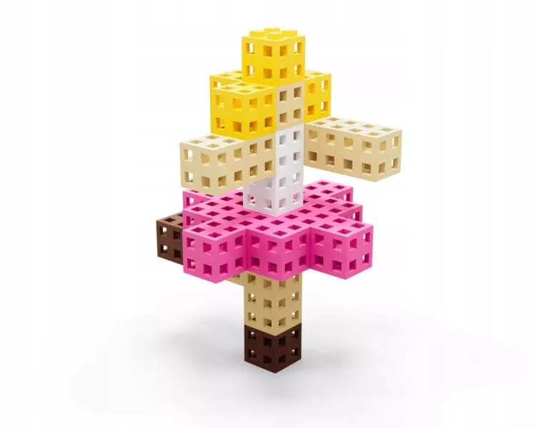 Zestaw klocków - Meli Cube Pink 200 el. zdjęcie 3
