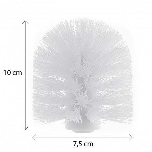 Uniwersalny zestaw zapasowej szczotki toaletowej z 2 główkami do WC biały na Arena.pl