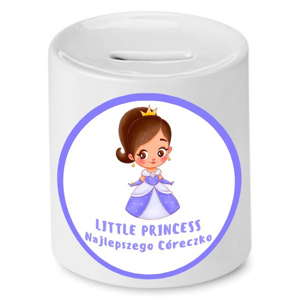 Skarbonka Dla Córki Little Princess Prezent Z Nadrukiem Ze Zdjęciem zdjęcie 1
