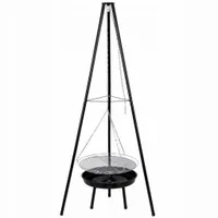 GRILL WĘGLOWY WAHADŁOWY NA TRÓJNOGU PALENISKO