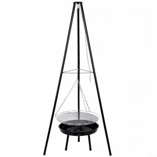 GRILL WĘGLOWY WAHADŁOWY NA TRÓJNOGU PALENISKO zdjęcie 1