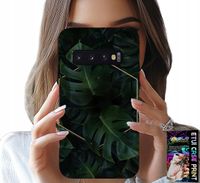ETUI DO SAMSUNG GALAXY S10 PLUS - ELEGANCKIE LIŚCIE MODNE WZORY NA CASE