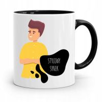 Kubek Czarny Prezent Dla Syna Stylowy Synek Z Nadrukiem Ze Zdjęciem