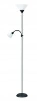Lampa Stojąca Podłogowa Czarna Do Czytania Nocna 180cm Regulowana Lampa 60W
