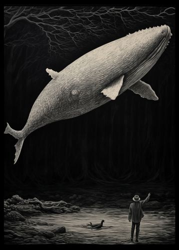 Plakat 42x59,4cm Biały Wieloryb na Arena.pl