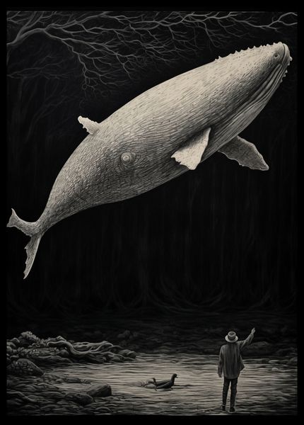 Plakat 42x59,4cm Biały Wieloryb zdjęcie 2
