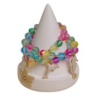 komplet bransoletek z kolorowych opali, z morskimi zawieszkami z kolekcji