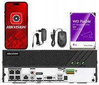 Rejestrator IP Hikvision DS-7604NI-Q1/4P(E) 4ch PoE do 8MPx Aplikacja 4TB