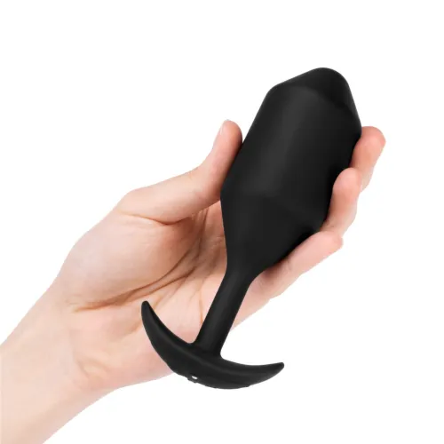 b-vibe vibrating snug plug 5 black - anatomiczna wtyczka z funkcją wibracji na Arena.pl
