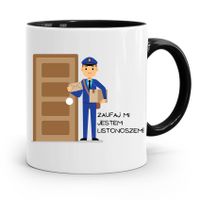 Kubek Czarny Dla Listonosza Zaufaj Mi! Prezent Z Nadrukiem Ze Zdjęciem