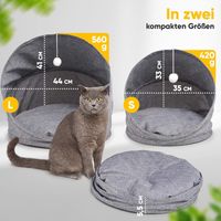 legowisko budka dla kota 2w1 rozmiar l szary
