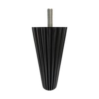 Noga meblowa drewniana czarna Ø 65 mm, wysokość 120 mm - WY01026.CZ