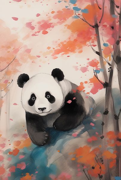 Plakat 67,5x100cm Panda wśród Klonów zdjęcie 1