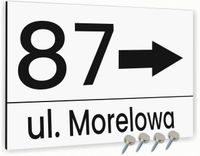 Tabliczka adresowa Dibond Tablica numer domu Biała 30x20 Nadruk UV