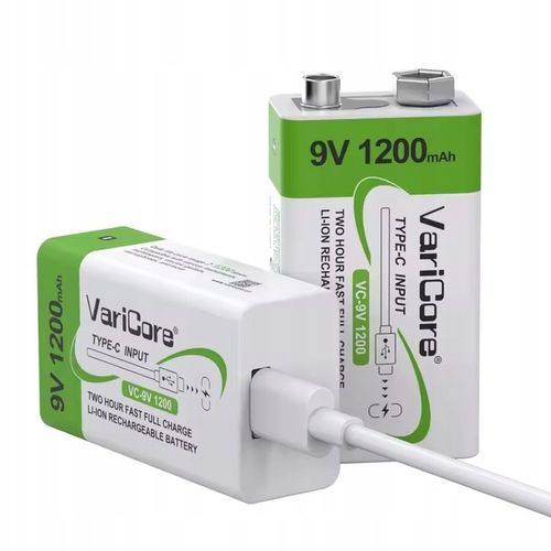 Akumulator bateria ogniwo VariCore VC-9V 1200-USB 9V Li-ion 1200mAh na Arena.pl
