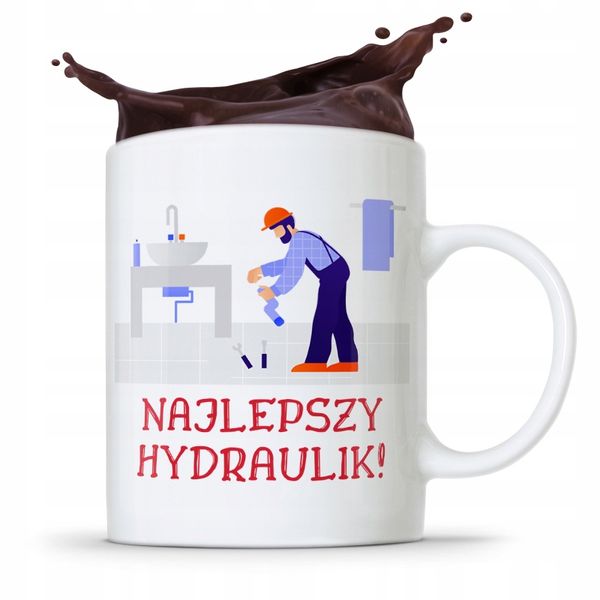 Kubek Prezent Dla Hydraulika Najlepszy Hydraulik Z Nadrukiem Ze Zdjęciem zdjęcie 1