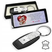 WALENTYNKI Brelok metal skóra ZODIAK AUTO AUDI inne Dedykacja GRAWER [JG1]