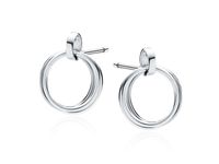 RODOWANE SREBRNE KOLCZYKI GŁADKIE SPLECIONE KÓŁKA