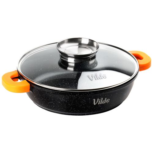 Patelnia Granitowa do Smażenia Duszenia Pieczenia z Pokrywką 28 cm 3,3L na Arena.pl