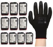 Rękawice Robocze MERCATOR Tech Black+Black PU - S - 120 Par