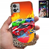 ETUI DO MOTOROLA G32 - DLA DZIECI, SAMOCHODY WYŚCIGOWE + FOLIA
