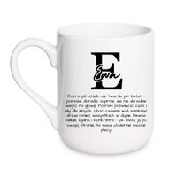 KUBEK Z IMIENIEM "EWA" Wzór - Elegant Coffee 330 ml