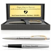 Zestaw Pióro i długopis PARKER z grawerem dla PROMOTORA WYKŁADOWCY