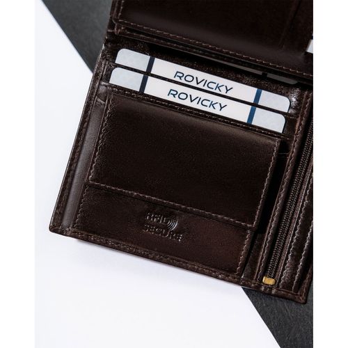portfel męski na prezent ze skóry naturalnej rfid - rovicky na Arena.pl