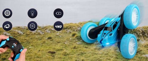 AUTO AKROBATA ZDALNIE STEROWANY SAMOCHÓD 360° OBROTOWY PREZENT DLA DZIECIĘ na Arena.pl