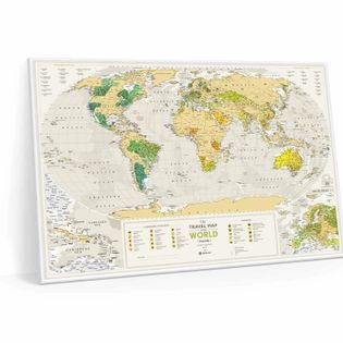 Mapa zdrapka "Travel Map™ Geography World" | 1DEA.me