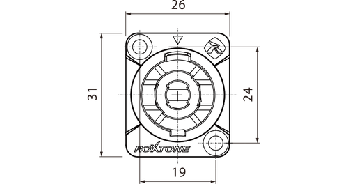 Roxtone gniazdo tablicowe speakon 4-pin RS4MD-T na Arena.pl