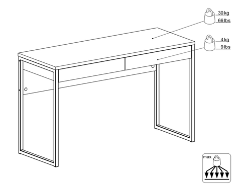 Biurko 2 szufladowe Caro na Arena.pl
