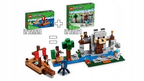 LEGO MINECRAFT 21259 Statek Piracki Figurki Wielbłąd Zestaw Klocki + Torba na Arena.pl