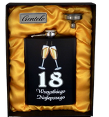 Piersiówka + Lejek na 18 Urodziny w Opakowaniu Prezentowym Prezent Gentelo