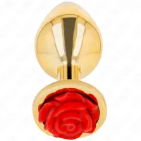 kink zatyczka metalowa red rose m - stal szlachetna, ozdoba roża