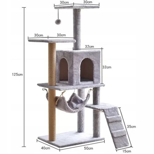DRAPAK DLA KOTA WIEŻA LEGOWISKO DOMEK 5 POZIOMÓW na Arena.pl